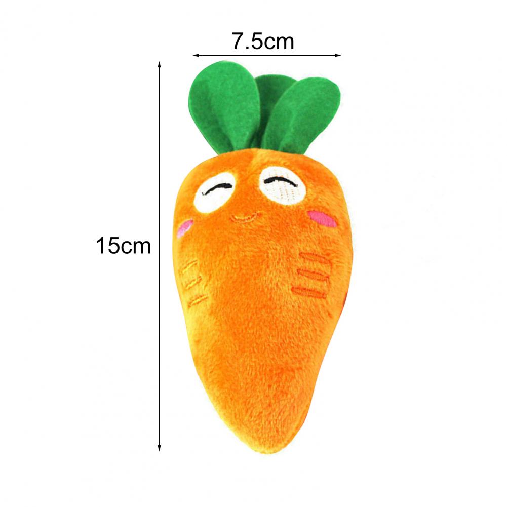 

Carrot Shape Pet Squeaker Toy Doll Wear-resistant Stress Relieve Dog Puppy Chew Toy With Sound Home Squeaker Doll For Children