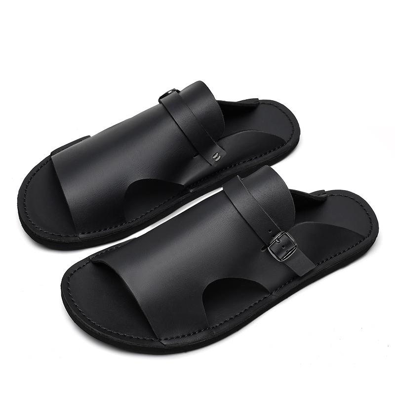 Fashion New Summer Men Fashionable Flip-flops Flat-heeled Lightweight Comfortable Breathable Beach Sandals Business Slippers Sizes 38-47