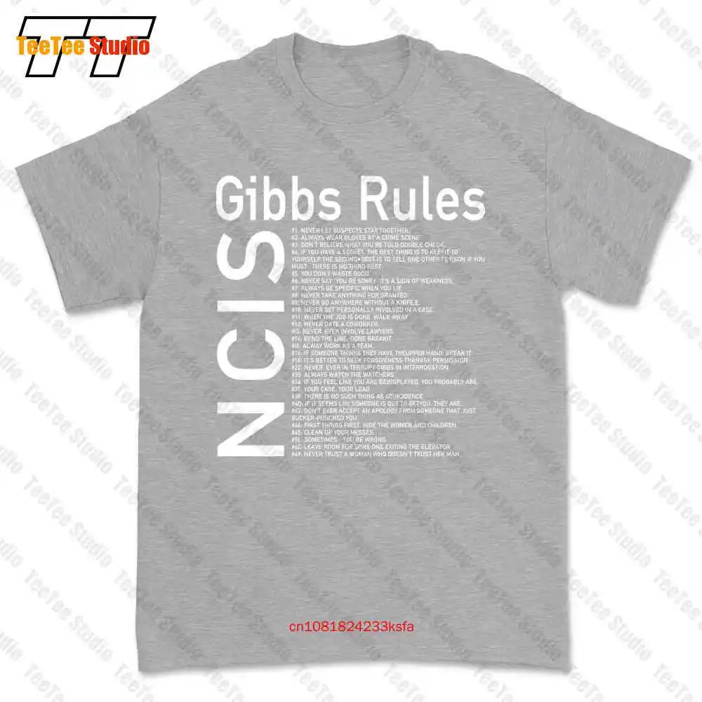 Ncis Gibbs Rules Black Men Tshirt Tee 56WX
