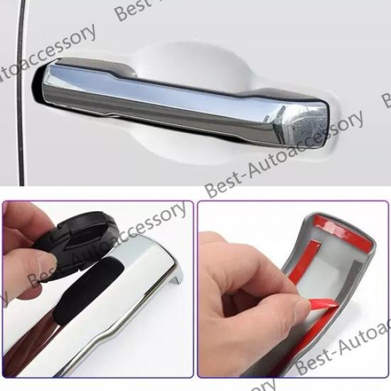 4PCS Car Door Handles Cover Chrome Trim Molding For Toyota Tacoma/Tundra/Sequoia