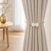 Umbra Studio 1 Pair Faux Pearl Curtain Tiebacks, Elegant Beaded Holdbacks, Woven Rope Decorative Drapery Holders for Living Room Bedroom Kitchen