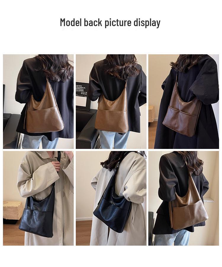 Retro Toteväska med Stor Kapacitet: Höst-/Vinterstil för högskolestudenter & pendlare