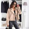 Autumn and Winter Fashion Suit Collar Solid Color Woolen Small Coat Women's Clothing