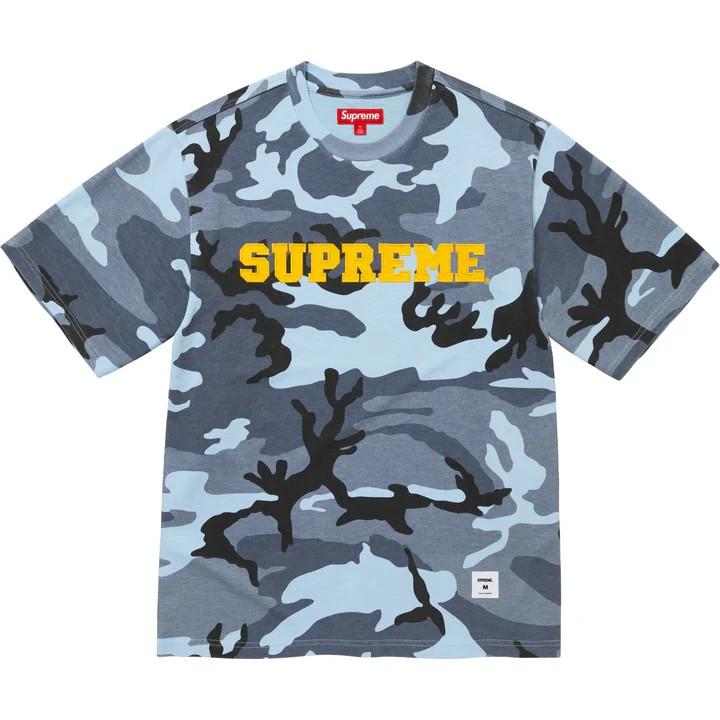 Supreme Collegiate Applique S/S Top Blue Camo XL