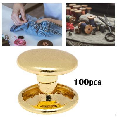 100 Stück Schraubnieten Nagelknopf Nieten für Geldbörse Tasche Druckknopf DIY Basteln Verschluss Nähen