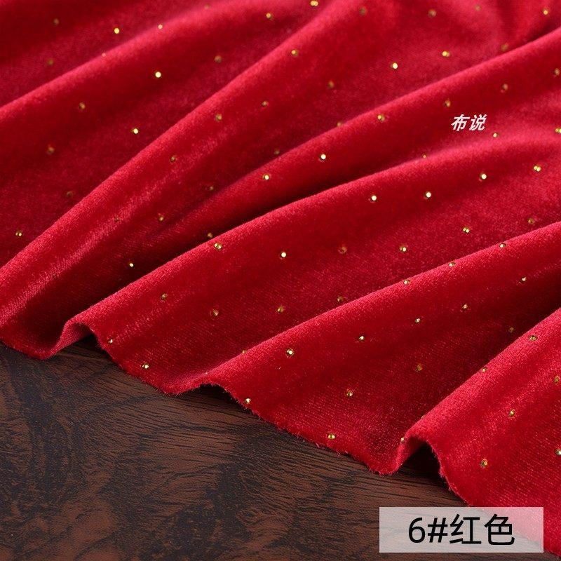 Sterrenhemel Glitters Fluweel Stof Per Meter voor Kleding Rok Cheongsam Pak Jurk Broek DIY Naaien Velours Stof Zacht Wit