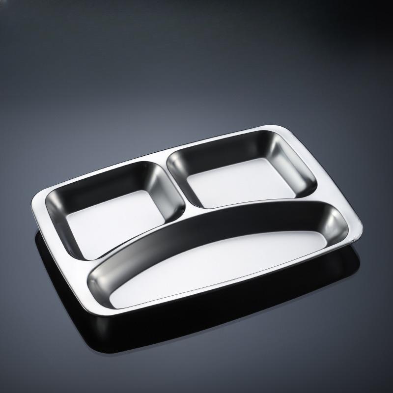 Divided Dinner Tray Camping Diet Food Control Compact Serving Platter for Nutrition Balance Vegetable Fruit Container
