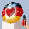 Germany national football team Pattern Printed Mini 5 Folds 8 Ribs Compact Umbrella Windproof Waterproof Lightweight Portable Folding