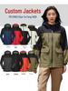 Custom Rainproof Windbreaker: Hooded, Fleece-Lined, Thickened Shell Jacket for Hiking, Team Building, and Workwear.
