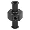 Fuel Pressure Gauge Adapter T Shape 3Celsius8in Hose Port 1Celsius8in NPT Fitting   Auto Parts