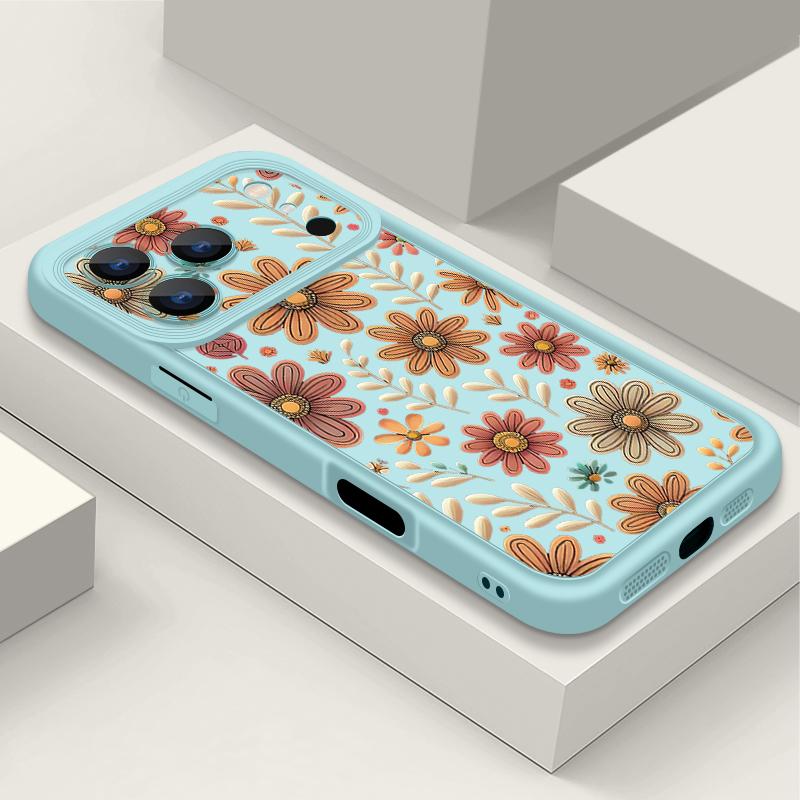 Nárazuvzdorný měkký silikonový kryt na telefon Funda z TPU pro iPhone 17 Air 16e 16 15 14 Pro Max 13 17 Pro Max 17 Pro 17 pouzdro se vzorem kreslených květin