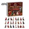 Dog Lover Christmas Gifts Greyhound Advent Calendar 24 Days Countdown 2D Acrylic Hanging Ornaments Flat for Holiday Tree Decoration Pendants