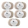 Knitworm Cashmere Baby Yarn, 5 Balls, Medium Weight, 50g (Approx. 145m), Microfiber 50% Acrylic, 50% Nylon (2. Beige)