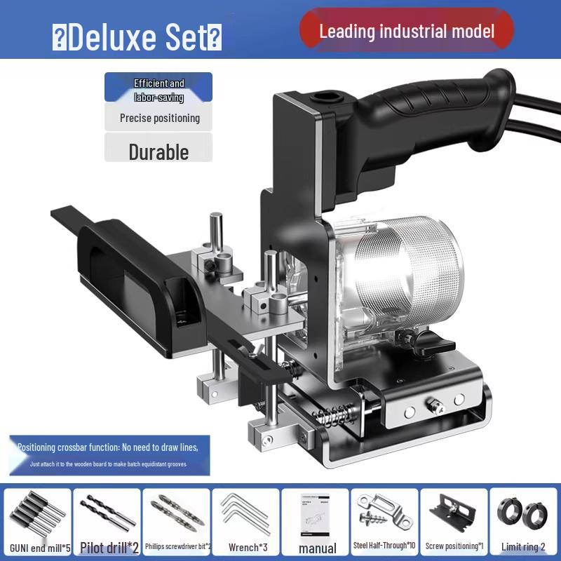 2-in-1 Woodworking Slotter & Trimmer Machine
