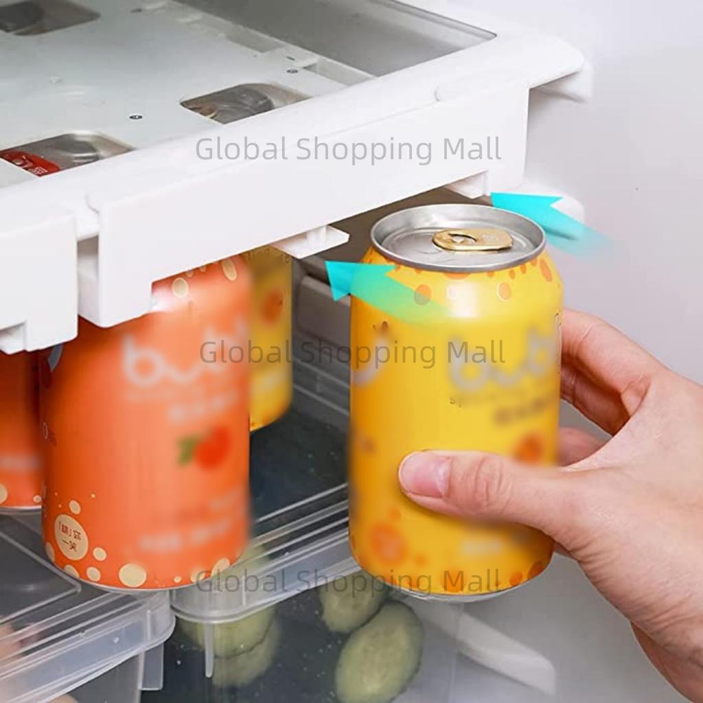 Can Dispenser Beer Soda Storage Rack Refrigerator Slide Under Shelf For Soda Can Beverage Organizer Container Fridge Storage