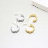C-shaped Earring Needle Korean Cool High-end Elegant Fashion Avant-garde Super Flash Zircon Earrings Stylus