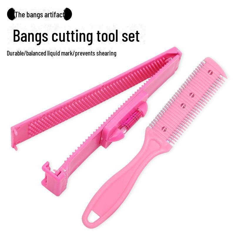 Pink Hair Trimming Scissors for DIY Bangs and Personal Beauty Care