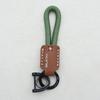 Hand-Woven Cowhide Leather Keychain Pendant with Logo Embossing - High-Quality Anti-Lost Car Lanyard