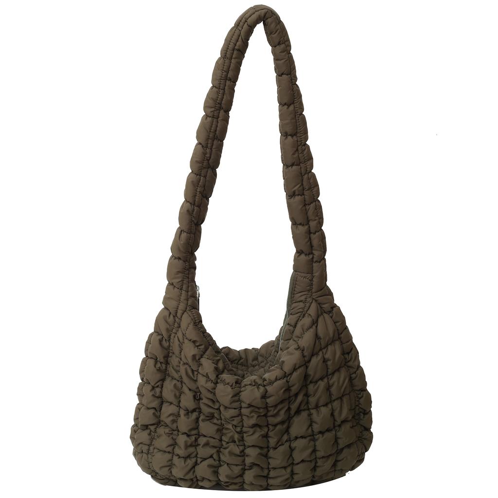 Quilted Padded Crossbody Bag for Women Pleated Bubbles Cloud Shoulder Bags Large Tote Bucket Designer Bag Ruched Handbags 2025
