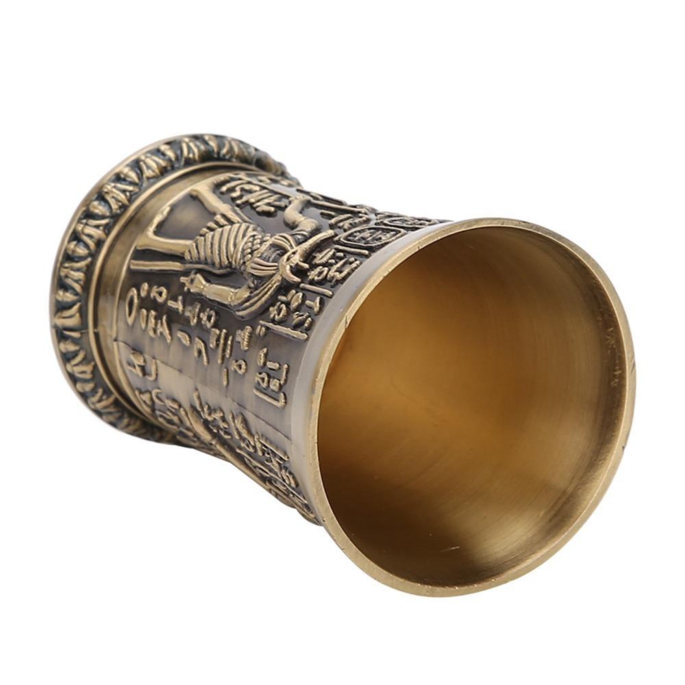 Brass Metal Shot Glass Zinc Alloy Mini Cup Gift Shot Glasses Vintage Shot Glass  Office Desk Decor бронзовый