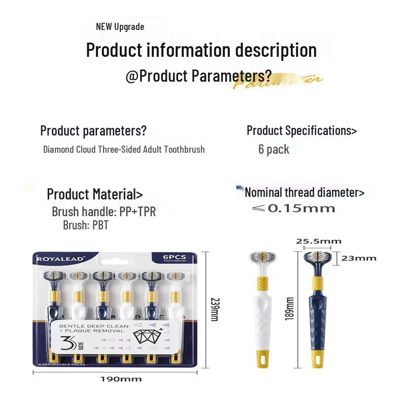 RAOYI U-Shaped Three-Sided Soft Bristle Toothbrush