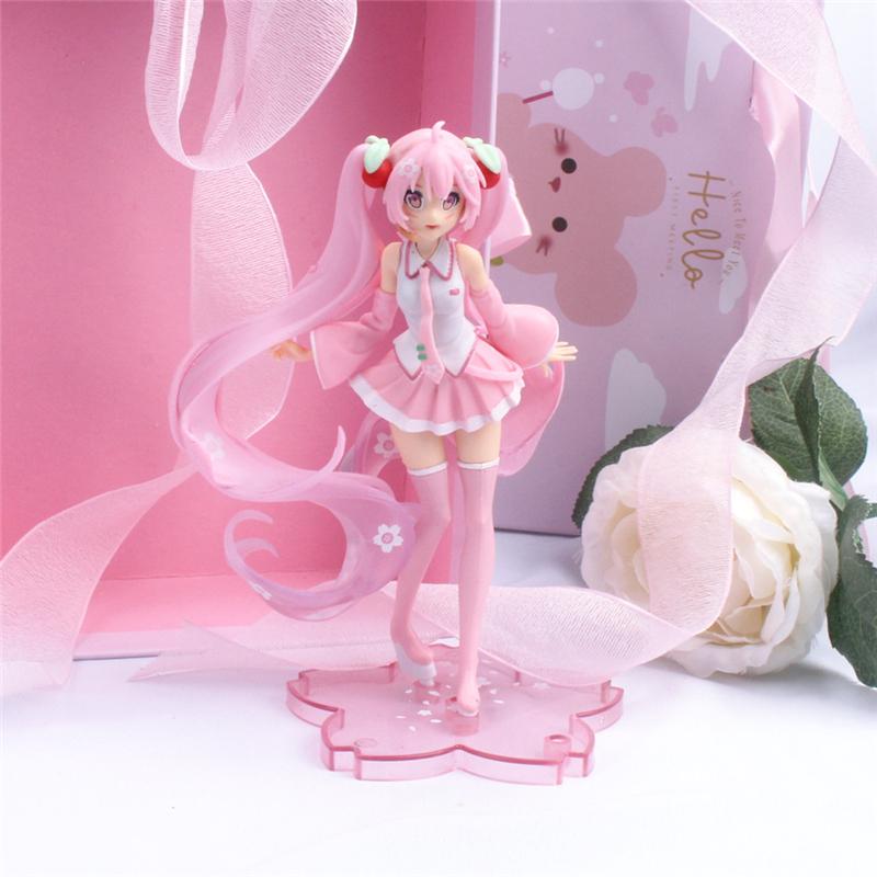 Nowa figurka akcji Hatsune Miku Miku Kawaii Kolekcja Model Różowa Sakura laleczka kawaiii Model kolekcjonerski Zabawki Dekoracja tortu