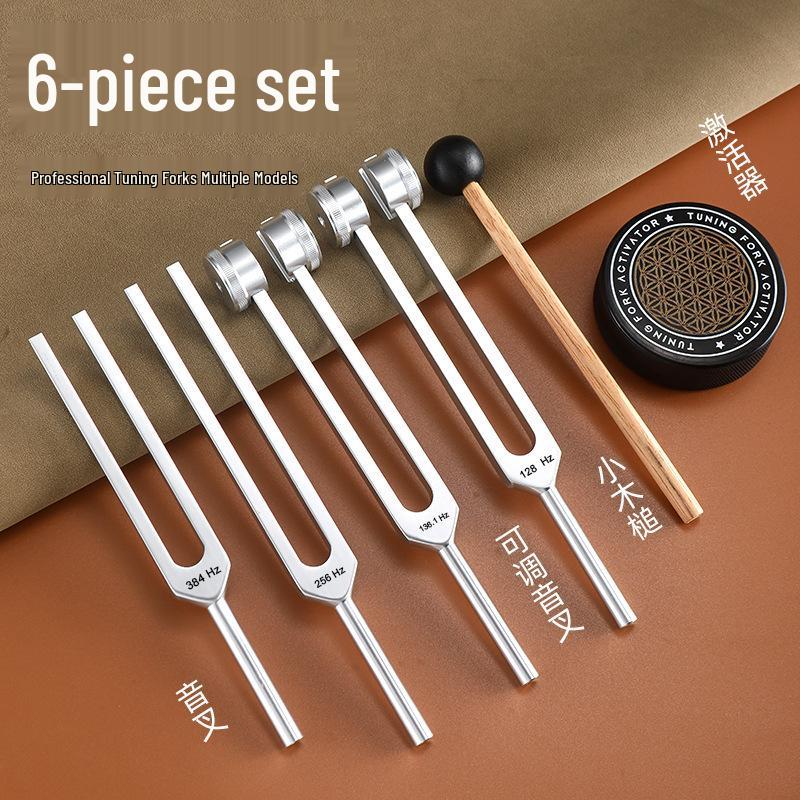 Vierteiliges Aluminiumlegierungs-Stimmgabel-Set: 128Hz, 136.1Hz, 256Hz, 384Hz für Yoga