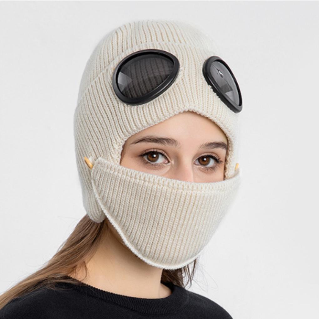 Unisex Mask, Goggles, Beanie Hat, Winter Board Knit