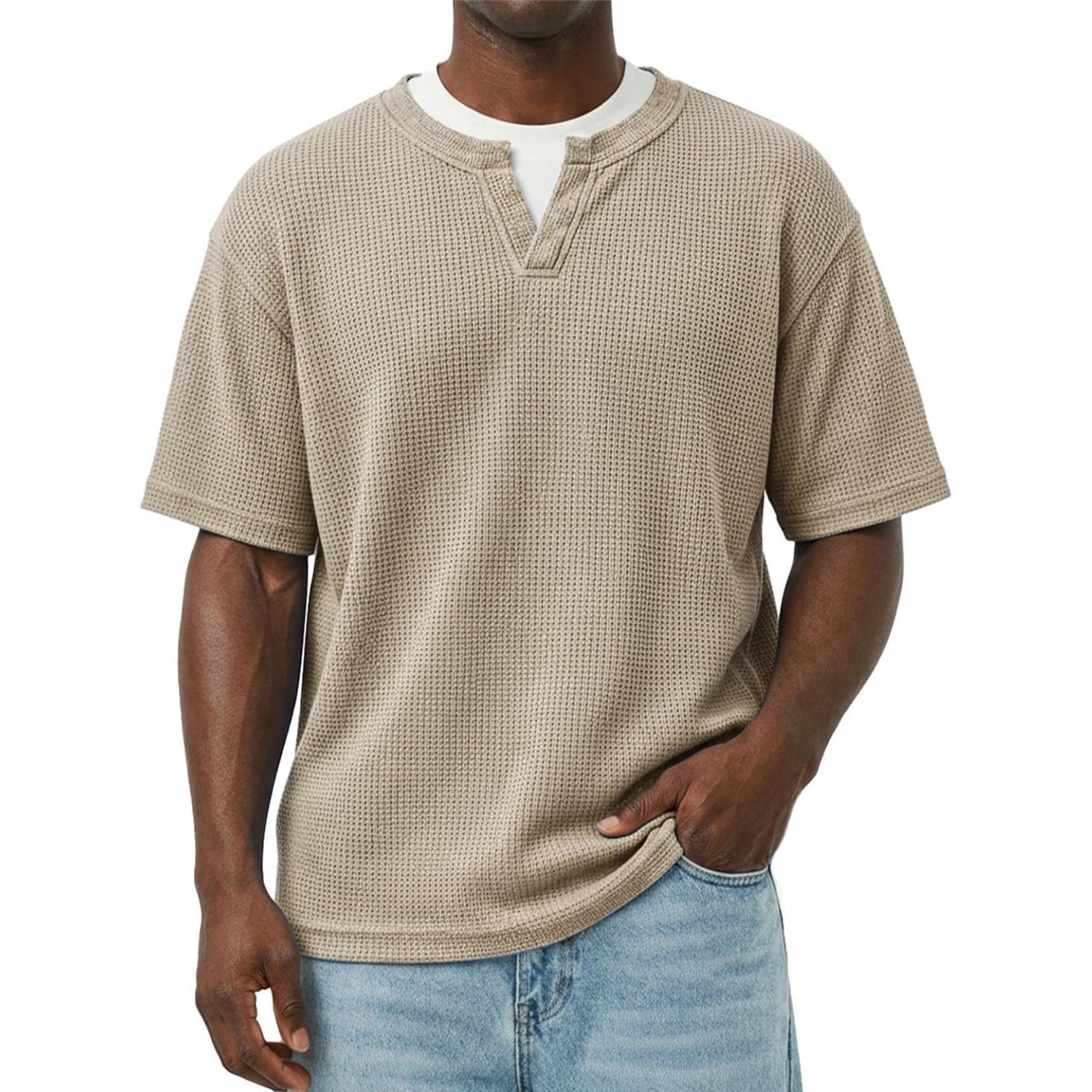 Мужская футболка оверсайз спортивная футболка мужские топы короткий рукав S хаки 1990₽