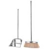 Broom With Dustpan Combo Set Stainless Steel Long Handle Floor Cleaning Tool For Homeowners Living Room Bedroom