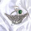 Natural Gemstone 925 Solid Silver Designer Jewelry Pendant 1.48" Christmas Gift CP-17