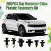 200PCS Car Retainer Clips Plastic Fasteners Kit, Car Retainer Clips, Push Bumper Fastener Rivet Clips With 6 Size Auto Body Retainer Clips Bumpers,