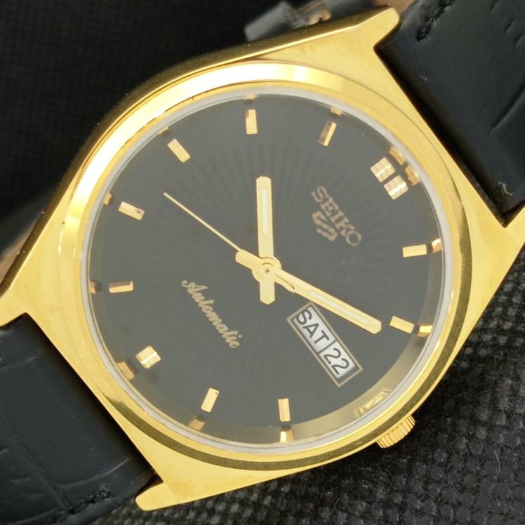 

ВОССТАНОВЛЕННЫЕ ВИНТАЖНЫЕ SEIKO 5 AUTO 6309A ЯПОНИЯ МУЖСКИЕ ЧАСЫ D/D ЧЕРНЫЕ 593c-a314891-9 SKU593c-a314891
