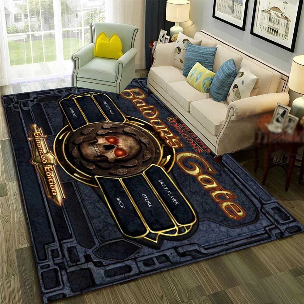 Baldur Gate3 Game Gamer Cartoon 3D Carpet Rug for Home Living Room Bedroom Sofa Doormat Decor,Child Area Rug Non-slip Floor Mat
