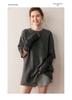 Women's Mid-Length Cashmere Knit Pullover - Five-Point Sleeves, Round Neck, Elegant Simplicity