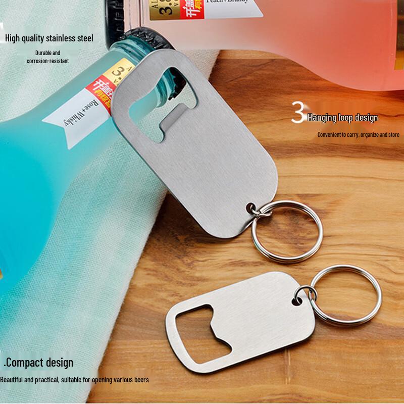 5-Pack Mini Stainless Steel Keychain Bottle Openers