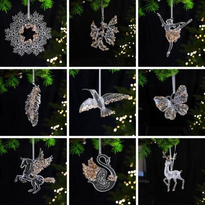 Kranz Schneeflocke Glockenklang Anhänger Weihnachtsdekorationen Weihnachtsbaum Hängender Schmuck