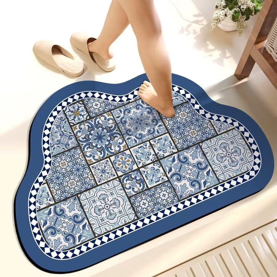 Diatom Mud Foot Pad, Fast Drying, Anti Slip, Absorbent, Easy To Cut, Easy To Care for Bathroom Entrance Door