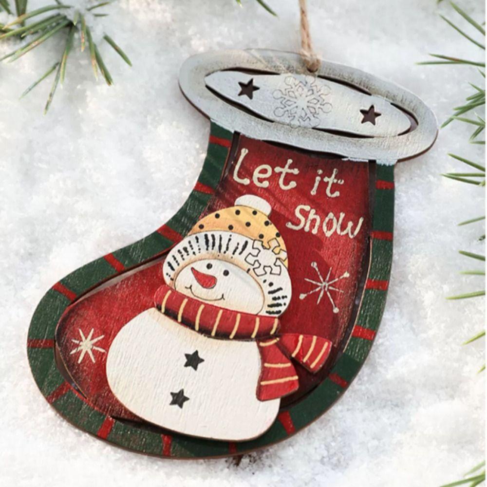 Hangging Christmas Wooden Pendant Party Supplies Christmas Tree Decorations Xmas Ornament  New Year