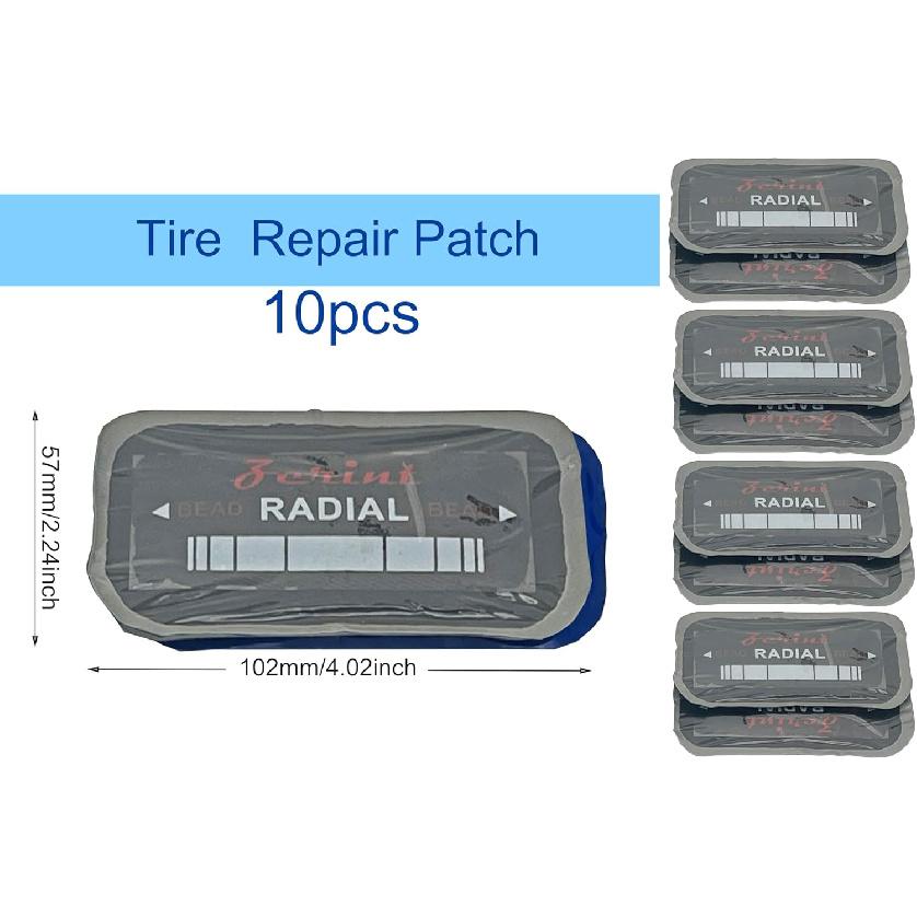 TP-R04 4  x 2 1/4  1 ply 10 pcs,Radial Repair Patch, Heavy Duty Tire Patches, Tire Puncture Repair Patch for Car Truck Bus Tractor Agricultural