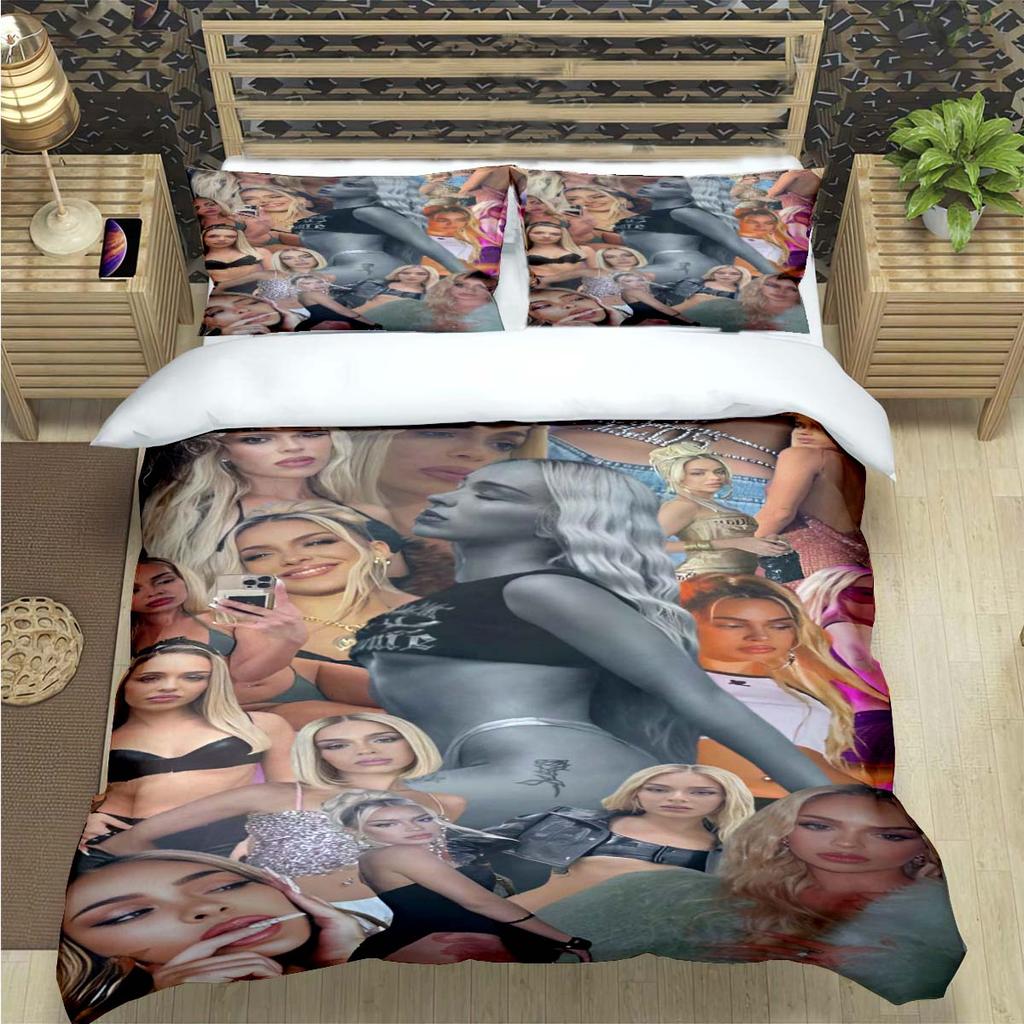 Fashion Spain Female Singer B-Bad G-Gyal Print Bedding Set Duvet Cover Comforter Bed Youth Kids Girl Boys Luxury Gift
