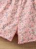 Little Girls Summer Dress, White Sleeveless Casual Toddler Kid Easter Dresses 2-8 Years, Soft Polyester Blend Kids Clothes