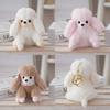 Cute Poodle Plushie Keychain Realistic Animal Shape Gift Backpack Decoration