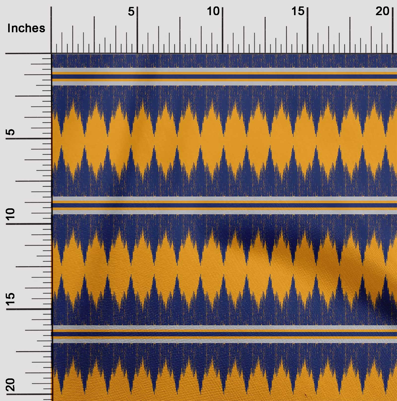 

oneOone Cotton Flex Fabric Brush Stroke & Stripe Ikat Decor Fabric Printed BTY 40 Inch 42 Inch Wide - Viscose Chiffon королівський синій колір