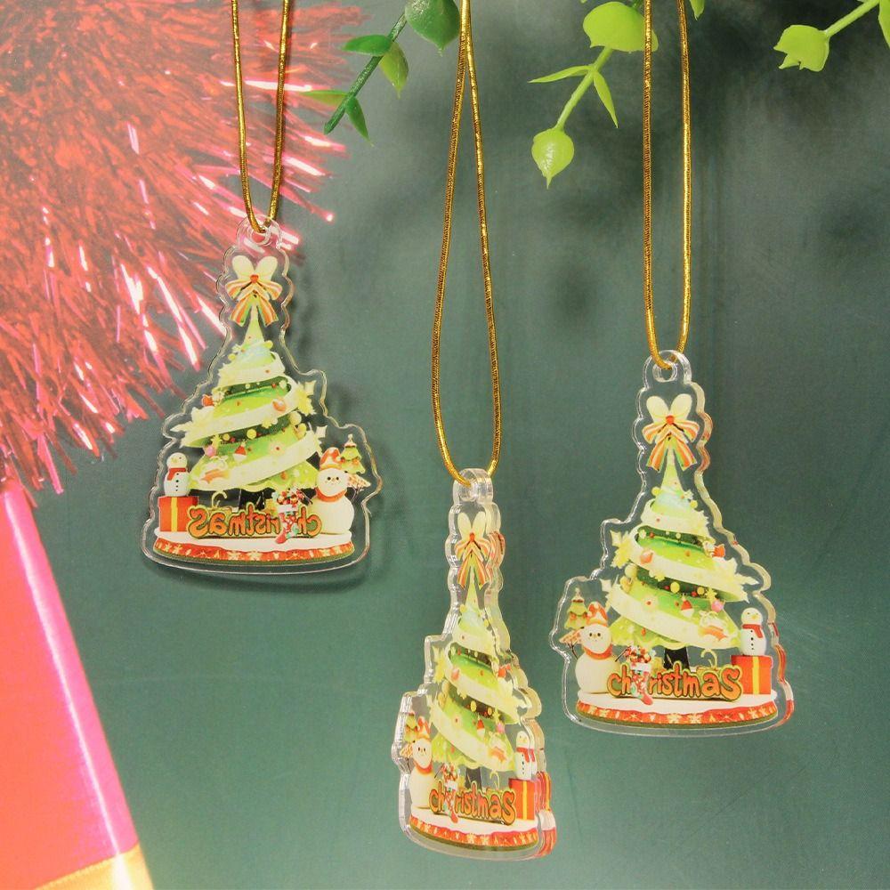 6Pcs Creative Christmas Decoration Pendant Santa Christmas Tree Hanging Ornament Garden