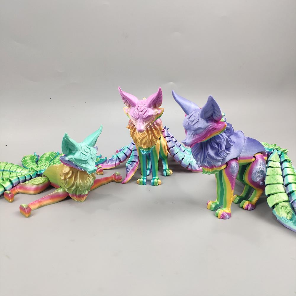 

«3D-печатная елочная игрушка в виде девятихвостой лисы — декор на Хэллоуин/Рождество и игрушка для спальни» Boxed