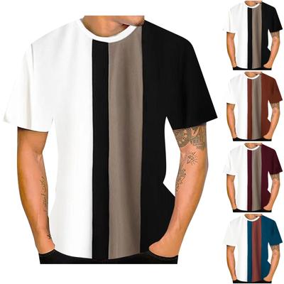 T-Shirt Homme Manches Courtes Imprimé Été Col Rond Haut Tendance Sweat Décontracté