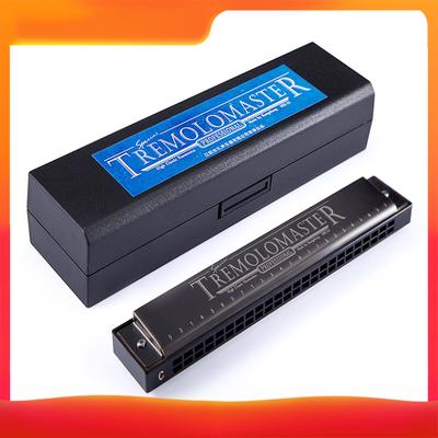 24-otworowa harmonijka Tremolo Stylowa harfa organowa C Tone Black Mouth dla