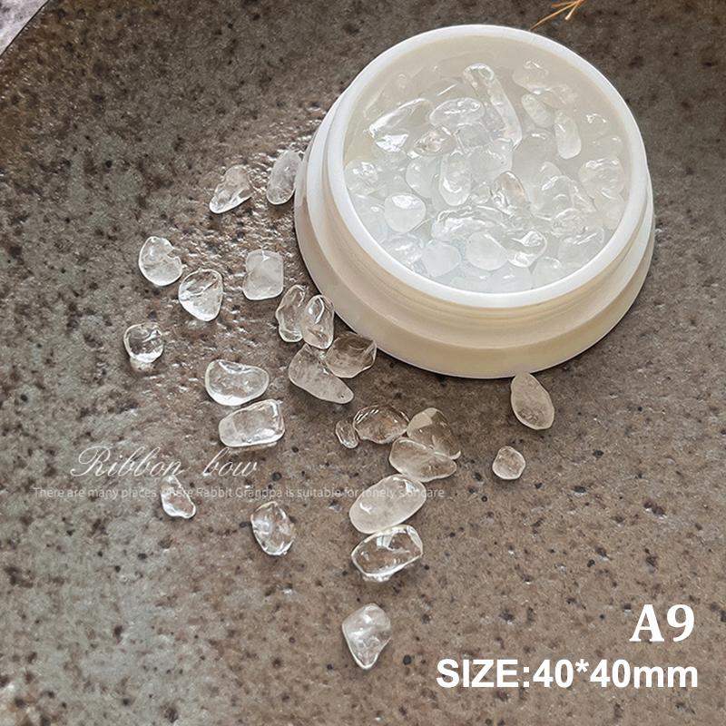 Crystal Stone Nail Accessories 1 Box Mini Colorful Natural Stone Nail Charms Irregular For Diy Nails Decorations