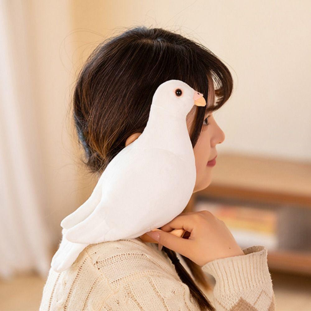 Soft Material Simulated Pigeon Plush Toy High Quality Realistic Pigeon Plush  Halloween Gift